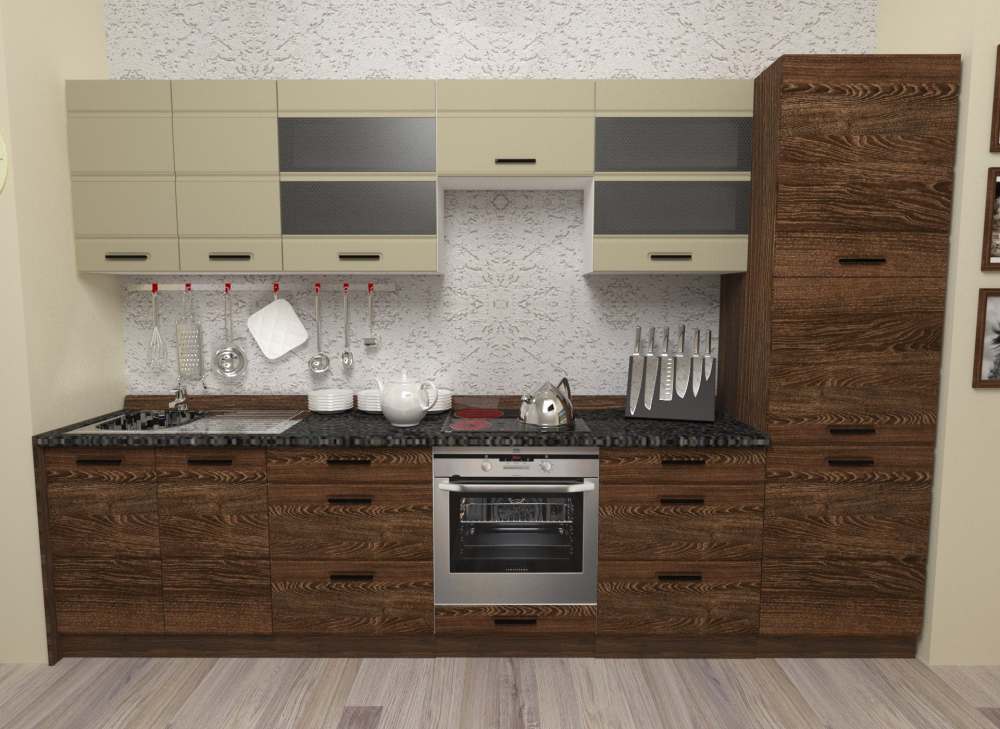 Модульная кухня «Канзас» Капучино софт